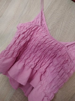 Crop top rosa drapeado sexy