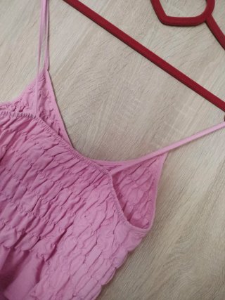 Crop top rosa drapeado sexy