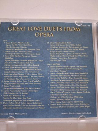 CD Great Love Duets From Opera