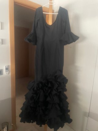 Vestido Gitana Negro Volantes