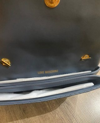Bolso Love Moschino Azul Acolchado