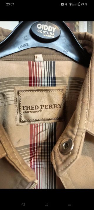Cazadora Fred Perry Beige Talla M