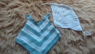Conjunto Top y Bandana Bebé Hecho a Mano