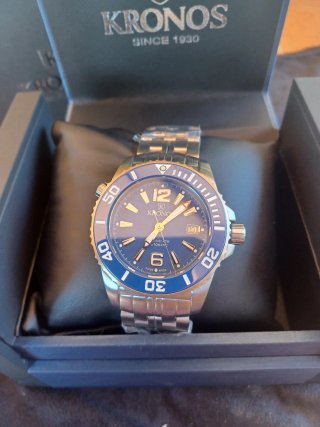Reloj Kronos K300 Automático Azul Nuevo