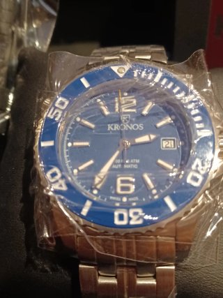 Reloj Kronos K300 Automático Azul Nuevo