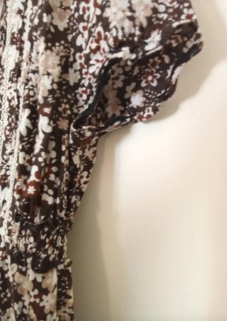 Camisa Blanco floral vintage Talla S