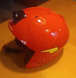 Casco de esquí Salomon junior naranja