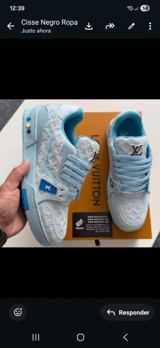 Louis Vuitton Bambas Azul y Blanco