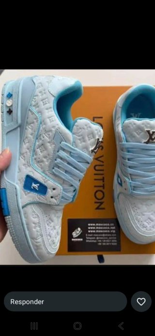 Louis Vuitton Bambas Azul y Blanco