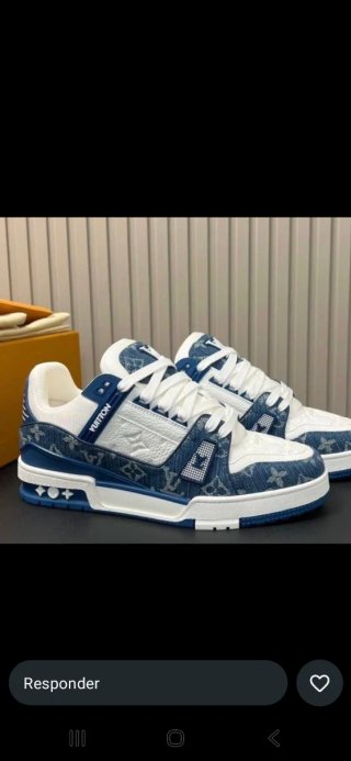 Louis Vuitton Bambas Azul y Blanco