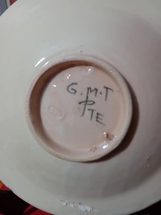Plato decorativo cerámica pintado a mano