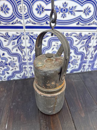 Antigua lampara de carburo lampara minera