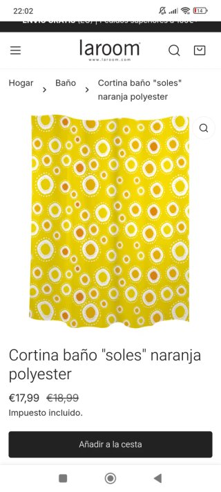 Alfombra redonda de algodón naranja y amarillo