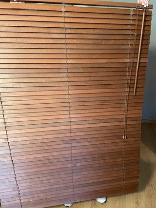Persiana veneciana madera Ikea marrón 120x150
