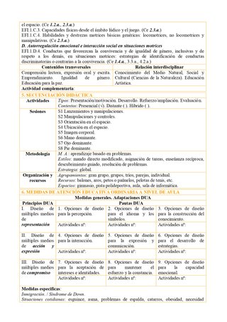 PROGRAMACION EDUCACION FISICA 1º PRIMARIA (AND)