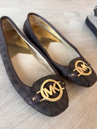 Manoletinas Michael Kors Marrones Doradas