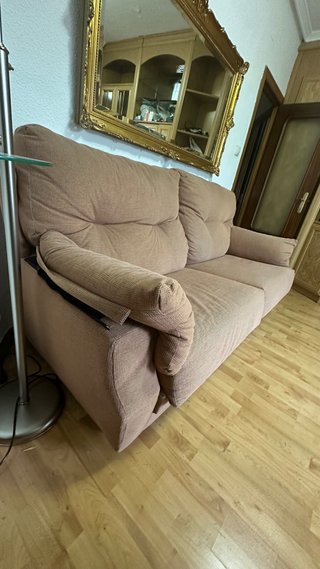 Divano a 3 posti in tessuto beige