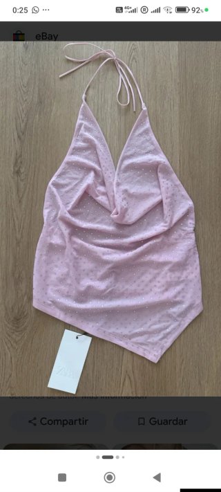 Top Zara Rosa Brillante