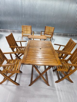 Mesas  , Sillas y sillones  de Jardín Teca Plegabl