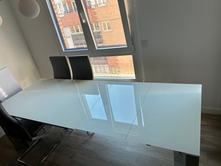Mesa Comedor Cristal y Metal