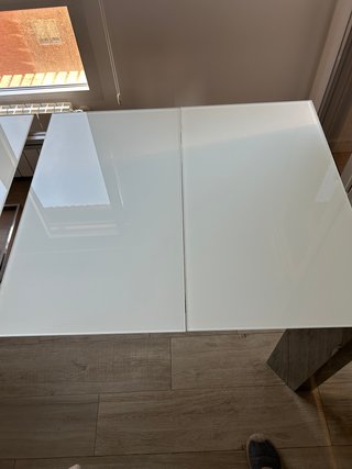 Mesa Comedor Cristal y Metal