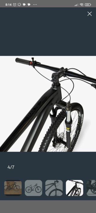 Bicicleta de montaña negra