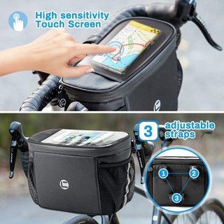 Bolsa para Manillar de Bicicleta, Bolsa Impermeable para Bicicleta 4L