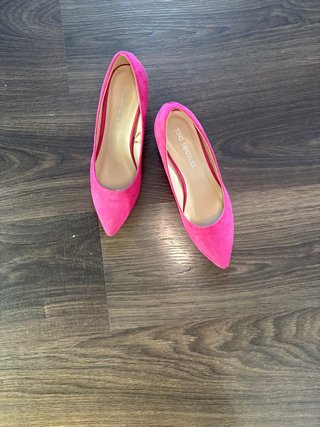 Zapatos Tino Gonzalez Ante Tacón Rosa
