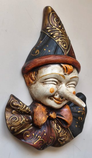 Máscara Pulcinella Antigua
