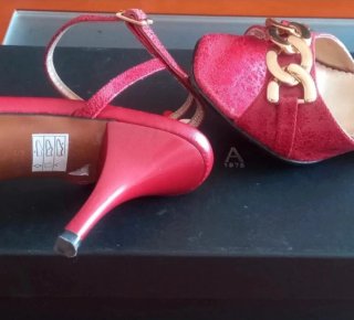 Sandalias Joyca Piel Rojo Cereza Talla 35
