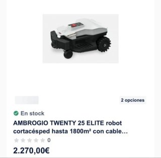 Robot cortacésped Ambrogio Elite 25