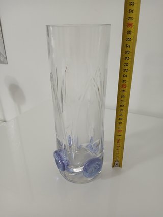 Vaso Vetro Boemia Sklo Union 30cm Fiori