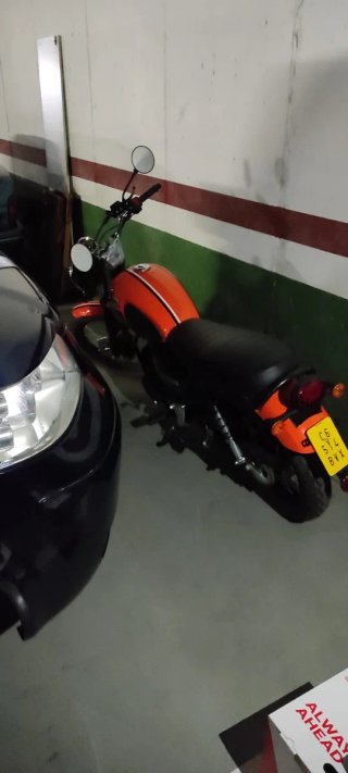 Moto Hanway Raw 50 Cafe Naranja