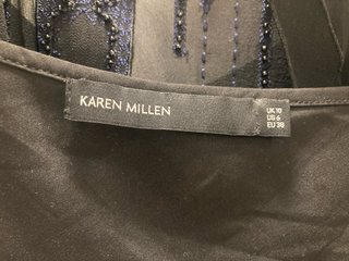 Vestido Karen Millen Talla 38 Negro/Morado