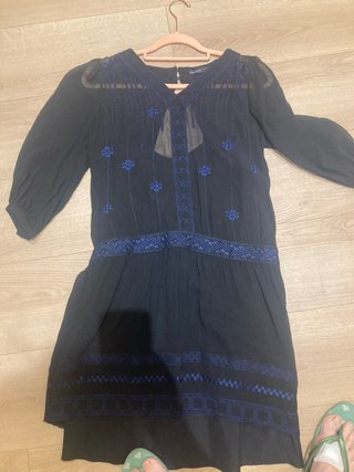 Vestido Karen Millen Talla 38 Negro/Morado
