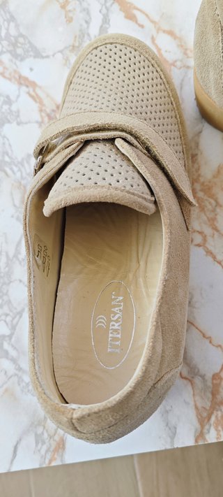 Scarpe Itersan Comfort Pelle Scamosciata Beige