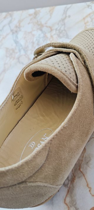 Scarpe Itersan Comfort Pelle Scamosciata Beige