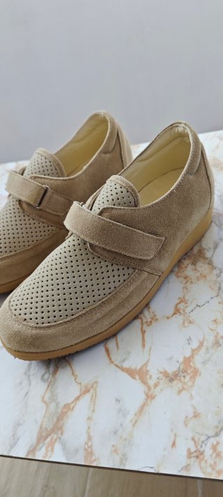 Scarpe Itersan Comfort Pelle Scamosciata Beige