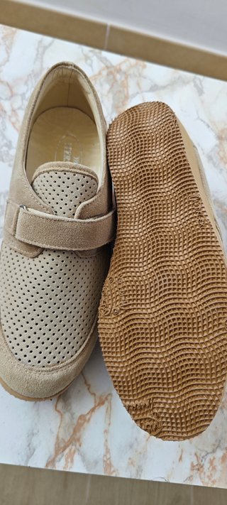 Scarpe Itersan Comfort Pelle Scamosciata Beige