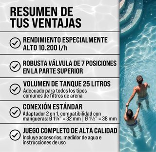 Depuradora piscina Monzana completa