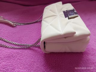 Bolso de fiesta blanco acolchado