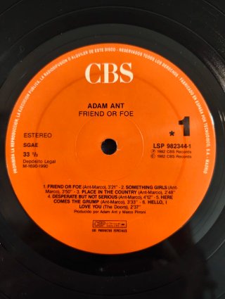 Vinilo Adam Ant - Friend or Foe