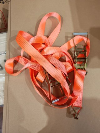 Cincha de amarre de carraca naranja