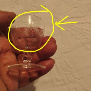 Bicchierini da liquore vintage in vetro