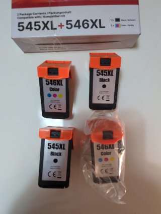4 Cartuchos Tinta 545XL + 546XL Compatibles