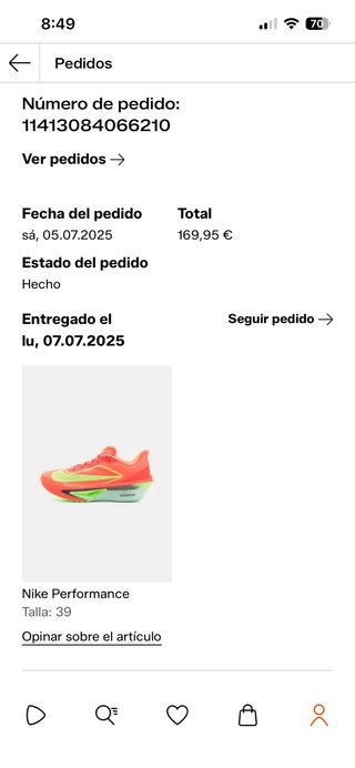 Zapatillas Nike Running Naranja y Verde