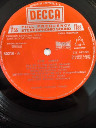 Vinilo Tom Jones Decca 50216