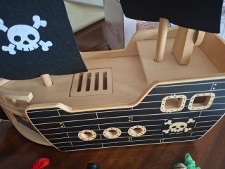 Barco Pirata de Madera Mundo Diver