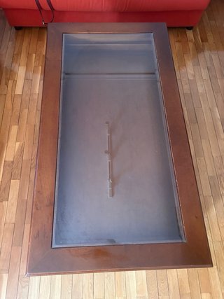 Mesa de centro madera con cajones