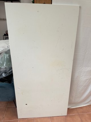 Mesa de trabajo elevable Ikea blanca